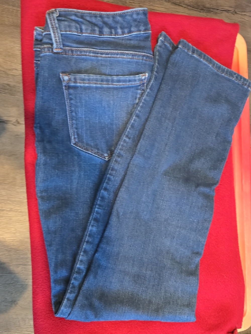 crown & ivy Dark Blue Straight-Leg Women's Jeans